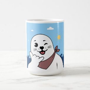 Mug Phoque clignant d'œil portant un bandana faisant l