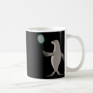 Mug Phoque jouant au badminton Hobby Sports