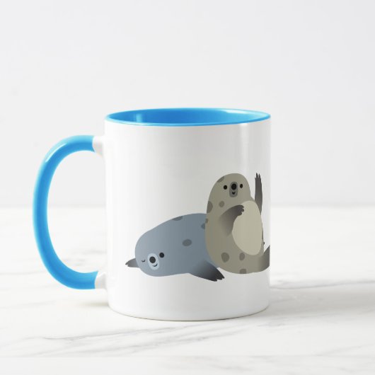 Mug Phoques De Port De Cartoon Sympa (Gauche)