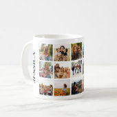 Mug Photo 15 moderne Collage Nom du monogramme (Devant gauche)