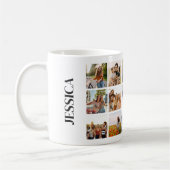 Mug Photo 15 moderne Collage Nom du monogramme (Gauche)