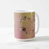 Mug Photo 7e anniversaire du Mariage Rose de la copie (Devant droit)