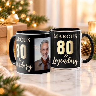 Mug Photo 80 ans et légendaire or