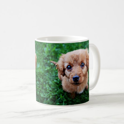 Mug Photo adorable de chiot (Devant droit)