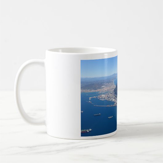 Mug Photo aérienne de Gibraltar (Gauche)