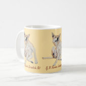 Mug photo amusante de démangeaisons de chien grattant  (Devant gauche)