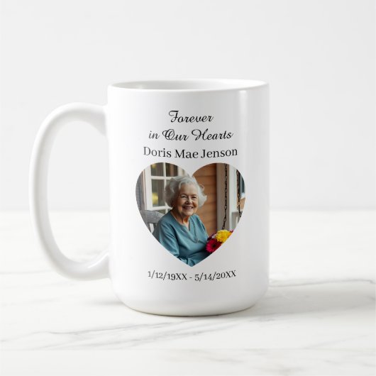 Mug Photo and Poem Sentimental Memorial (Gauche)