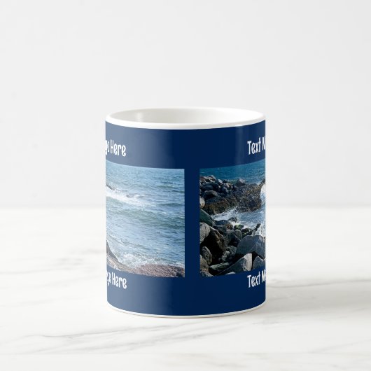 Mug Photo Atlantic Ocean Waves Blue Text Message (Centre)