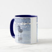 Mug photo avec mouette dans l'océan (Devant gauche)