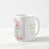 Mug Photo bébé Merci floral annonce de naissance (Devant droit)