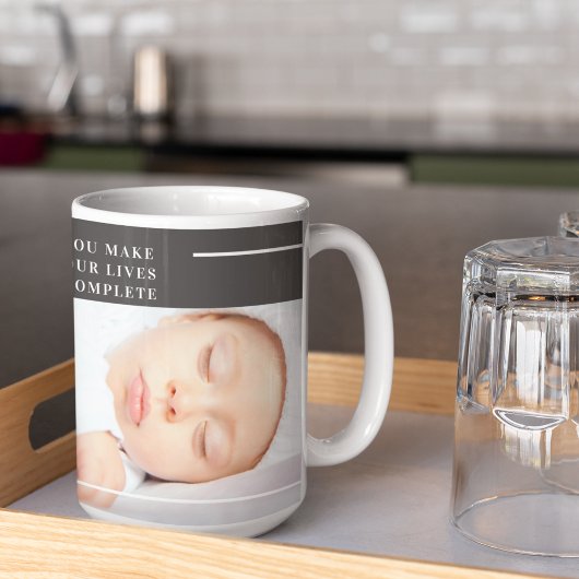Mug Photo bébé mignonne moderne | Citation de beauté