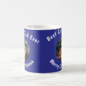 Mug Photo Best Cat Dad Ever Custom Pet Name Blue  (Centre)