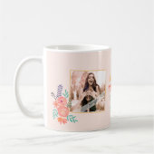Mug Photo BFF personnalisée Corail Rose Aquarelle Flow (Gauche)