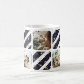 Mug Photo bleu moderne Collage Noël (Centre)