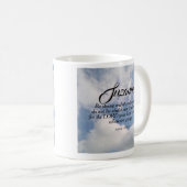 Mug Photo Blue Cloudy Sky Be Not Afraid Bible Verse (Devant droit)