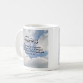 Mug Photo Blue Cloudy Sky Be Not Afraid Bible Verse (Devant gauche)