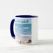 Mug Photo Blue Ocean Peace sur Terre Bible Verse (Devant gauche)