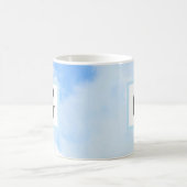 Mug Photo Blue Sky Elegant Single Initial (Centre)
