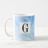 Mug Photo Blue Sky Elegant Single Initial (Gauche)