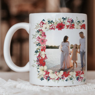Mug photo botanique florale classique luxuriante de no