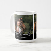 Mug Photo Cheval Personnalisé Black Meilleurs Amis (Devant gauche)