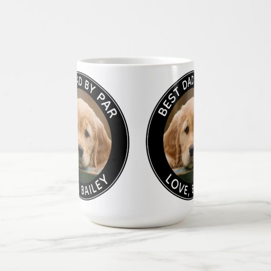 Mug Photo Chien Personnalisé Meilleur Papa Par Par Bla (Centre)
