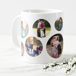 Mug Photo Collage 10 Cercle photo<br><div class="desc">Ajoutez vos propres photos à ce amusant dix cercles photo collage design. Parfait pour les souvenirs de famille de vacances,  d'occasions spéciales ou d'années. Fait un merveilleux cadeau ou un souvenir pour les grands-parents,  la famille et les amis. Photographie des espaces réservés © Storytree Studios,  Stanford,  CA</div>