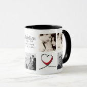 Mug PHOTO COLLAGE 1er 5e 15e anniversaire Moderne (Devant droit)