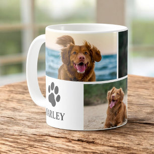 Mug Photo Collage Amoureux des chiens Paw Personnalisé