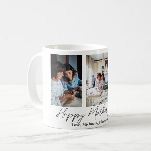 Mug Photo Collage Cadeau de la fête des mères (Devant gauche)