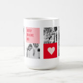 Mug Photo Collage Couple | Cadeau moderne Valentines (Centre)