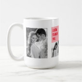 Mug Photo Collage Couple | Cadeau moderne Valentines (Gauche)