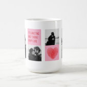 Mug Photo Collage Couple | Valentines Coeur rose et ro (Centre)