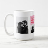 Mug Photo Collage Couple | Valentines Coeur rose et ro (Gauche)