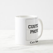 Mug photo-collage du père du chat personnalisé et nom (Devant droit)