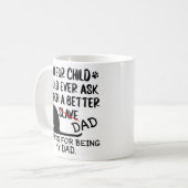 Mug photo-collage du père du chat personnalisé et nom (Devant gauche)