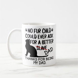 Mug photo-collage du père du chat personnalisé et nom