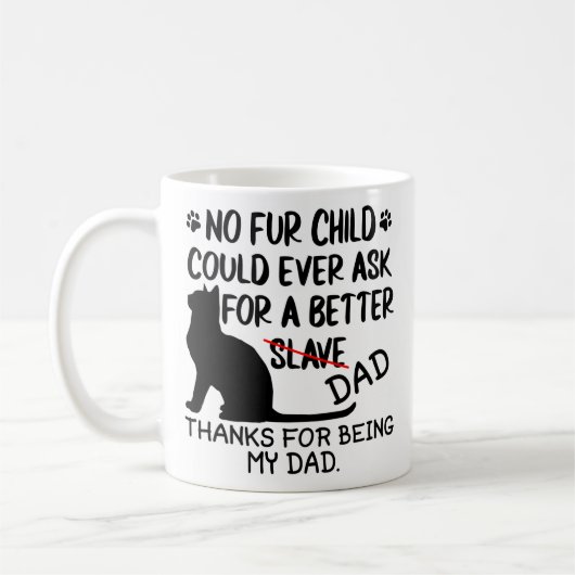 Mug photo-collage du père du chat personnalisé et nom (Gauche)