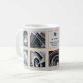 Mug Photo Collage Grey Orange Petite entreprise (Devant gauche)