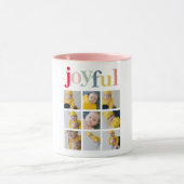 Mug Photo Collage | Joyeux cadeau de vacances coloré (Centre)