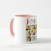 Mug Photo Collage | Joyeux cadeau de vacances coloré (Devant gauche)