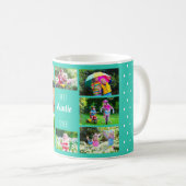 Mug Photo Collage Meilleure fille jamais Turquoise Pol (Devant droit)