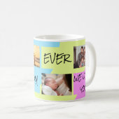 Mug Photo collage Meilleure maman jamais pastel (Devant droit)