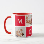 Mug Photo Collage Moderne & Best Mom Ever Cadeau (Gauche)