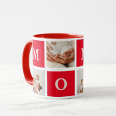 Mug Photo Collage Moderne & Best Mom Ever Cadeau (Devant gauche)