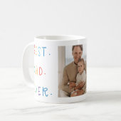Mug Photo Collage moderne Colorful Meilleur Papa Jamai (Devant gauche)