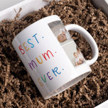 Mug Photo Collage moderne et coloré Meilleur cadeau de<br><div class="desc">Un collage photo moderne et le cadeau coloré "Best Mom Ever" est un cadeau réfléchi et personnalisé pour toute mère. La photo de collage est une collection de différentes images qui ont été arrangées avec art pour former une composition cohésive et visuellement attrayante. Ces photos peuvent présenter des souvenirs chéris,...</div>