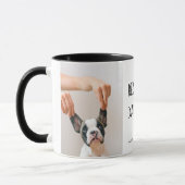 Mug Photo Collage moderne Meilleur Papa Chien Jamais (Gauche)