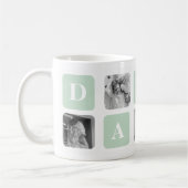 Mug Photo Collage moderne Mint & Happy FathersDay Cade (Gauche)