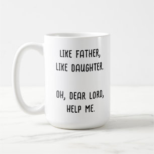 Mug Photo Comme Père Comme Fille Fils Personnalisé
